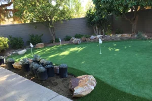 mini putt putt in backyard