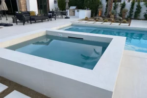 Pool water features